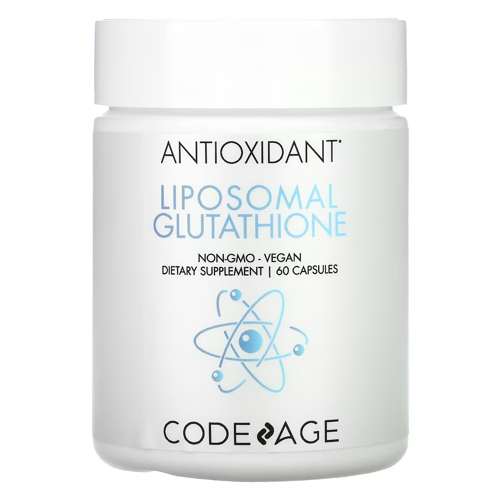 Codeage, антиоксидант, липосомальный глутатион, 250 мг, 60 капсул codeage глутатион sr 60 растительных капсул