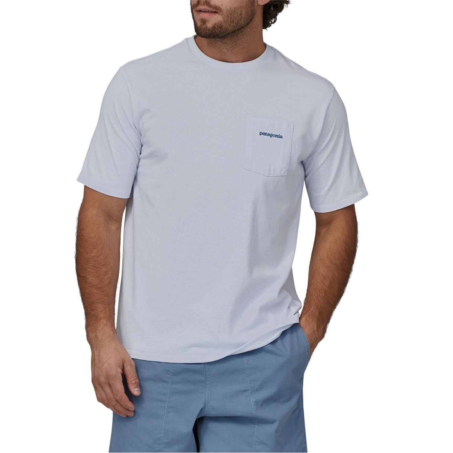 

Футболка Patagonia Boardshort Logo Pocket Responsibili, белый
