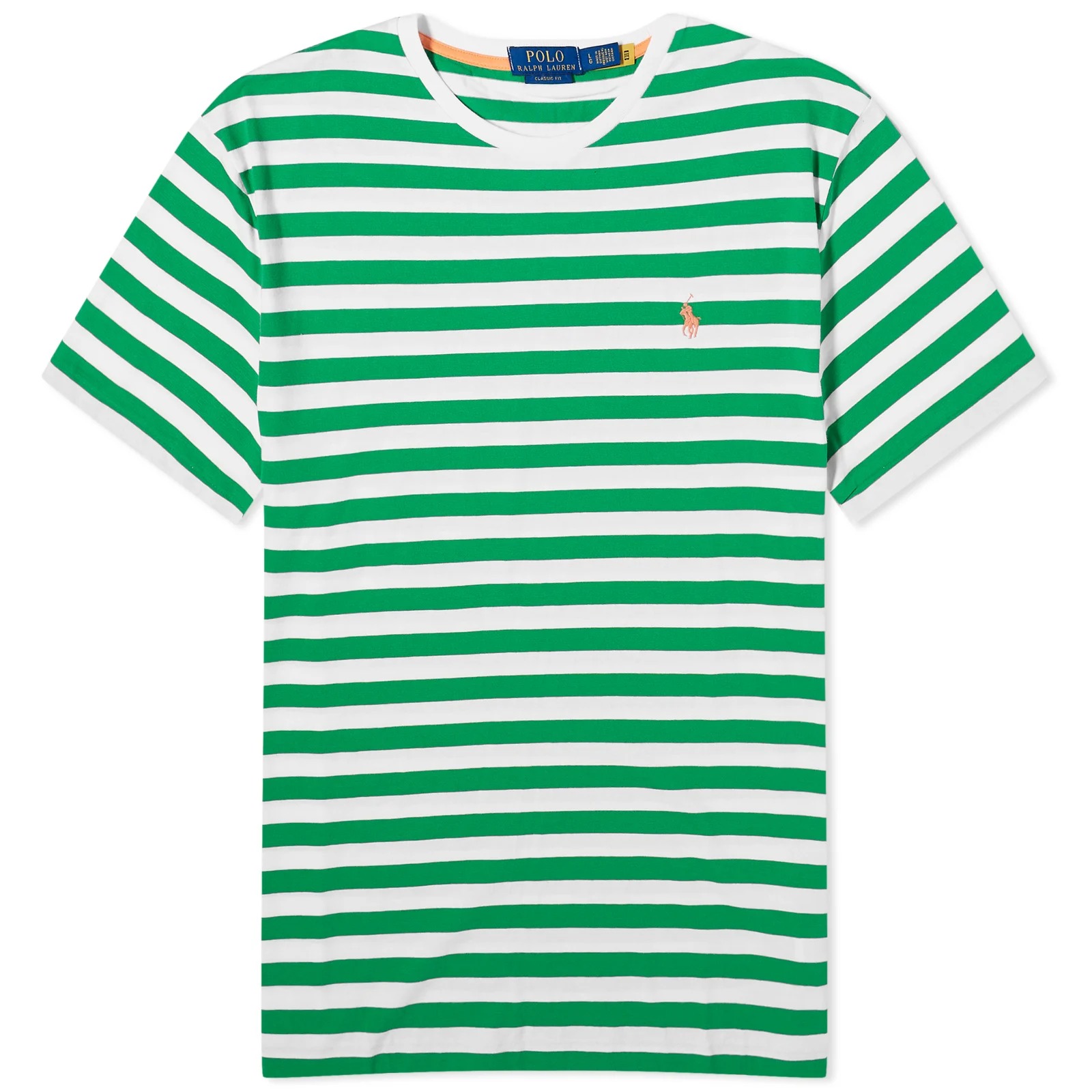 Футболка Polo Ralph Lauren, цвет preppy green white хлопковая футболка в полоску polo ralph lauren разноцветный