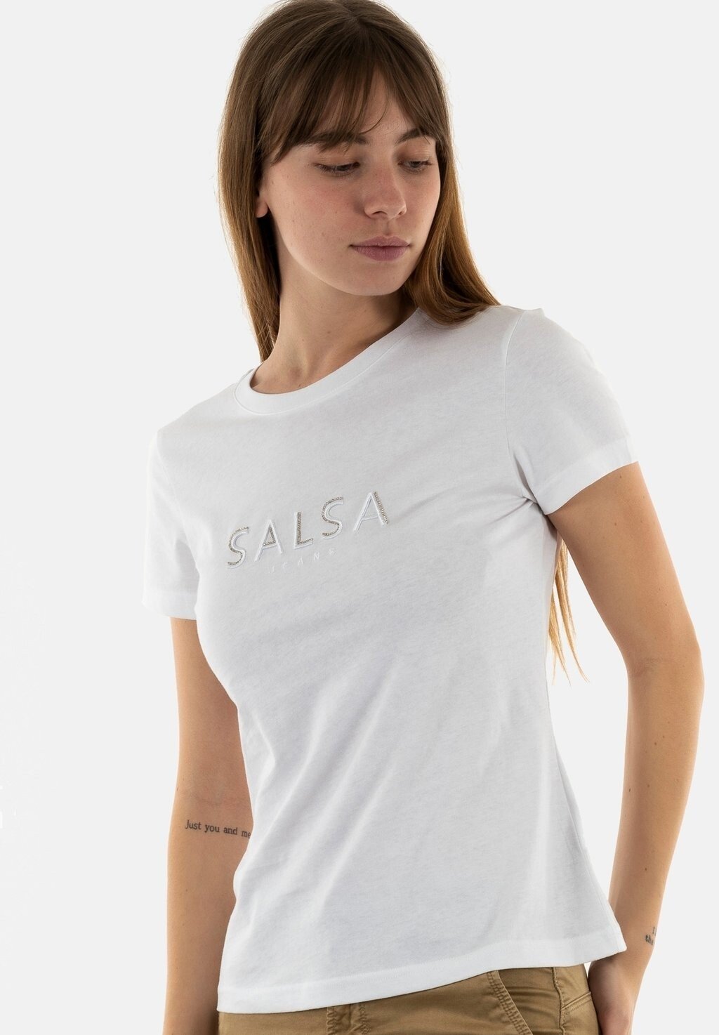 

Футболка С Принтом Salsa Jeans, белый