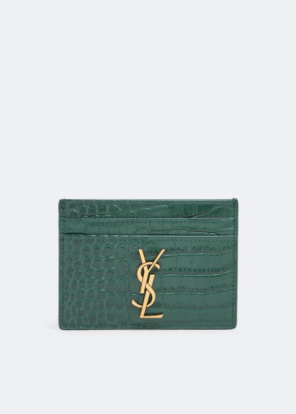 

Картхолдер SAINT LAURENT Cassandre card case, зеленый
