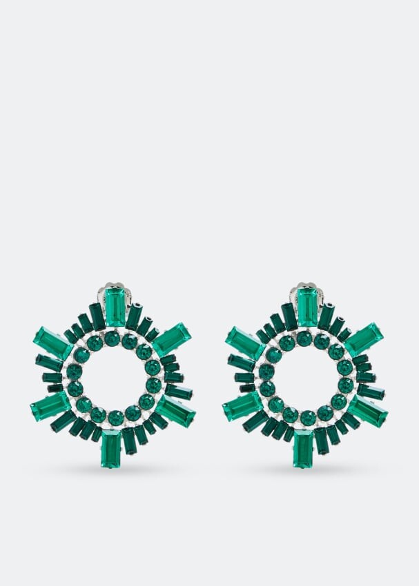 

Серьги AMINA MUADDI Begum mini crystal earrings, зеленый