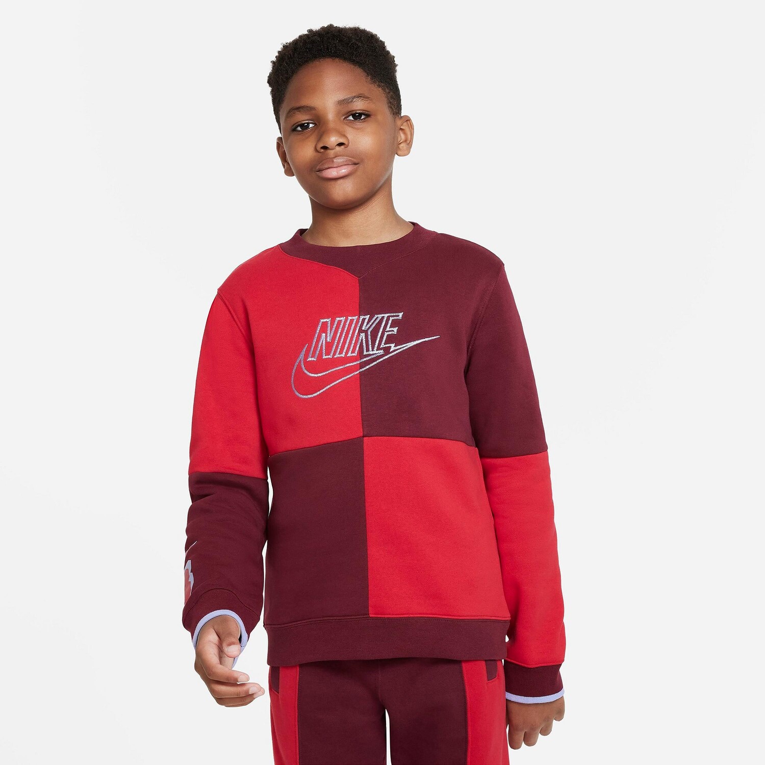 

Толстовка с круглым вырезом Nike Sportswear Amplify для мальчиков, красный