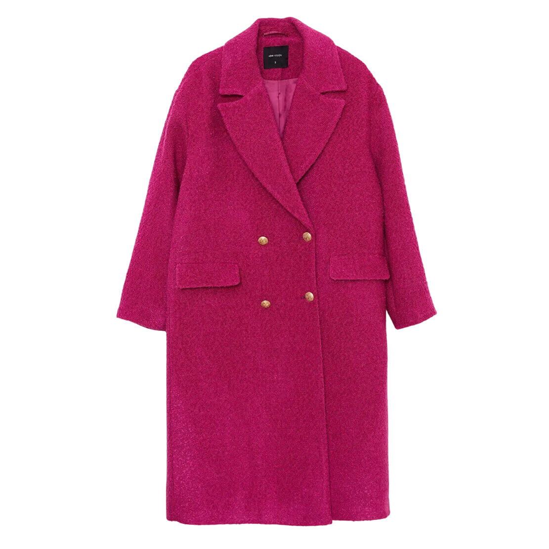 

Пальто LCW Vision Jacket Collar Straight, фуксия, Розовый