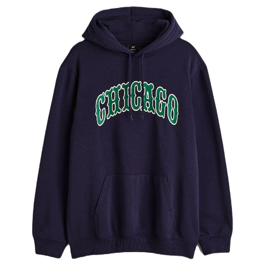 

Худи H&M Chicago Regular Fit, темно-синий/зеленый