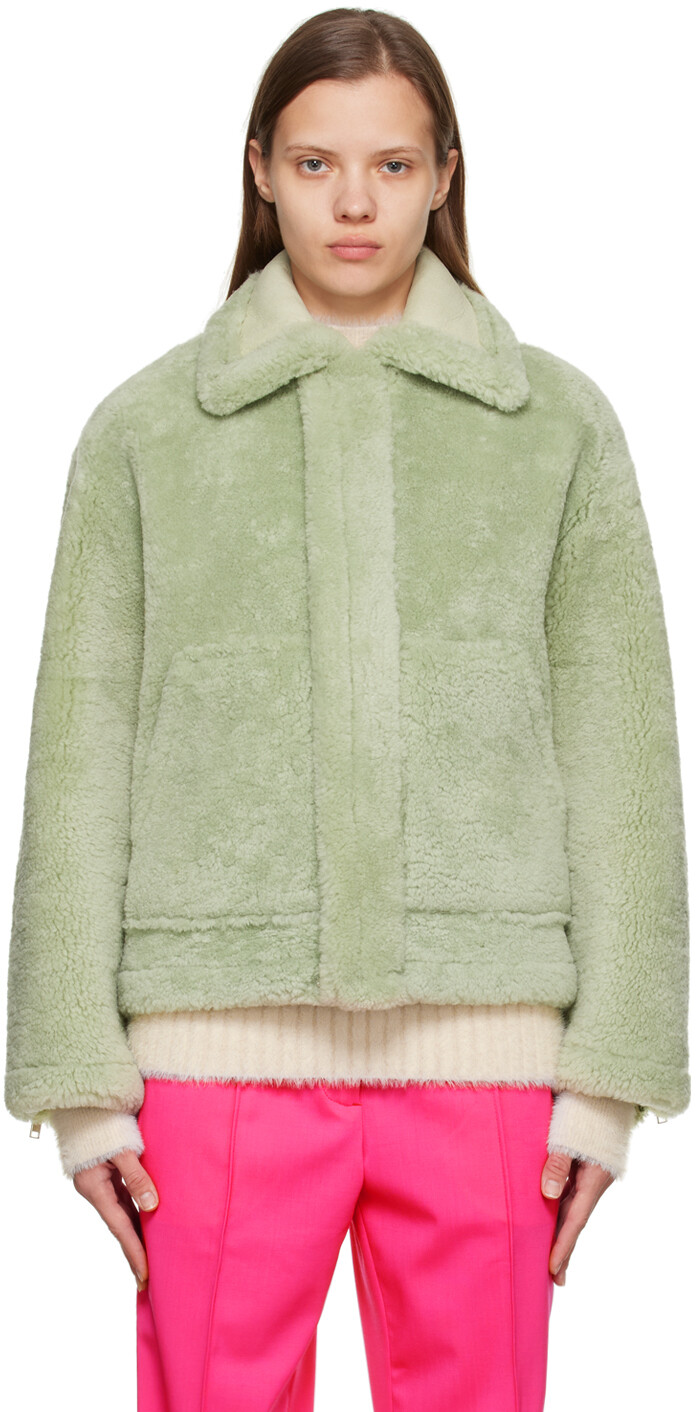 

Зеленая дубленка Le Papier 'Le Manteau Pastre' Jacquemus, Зеленый