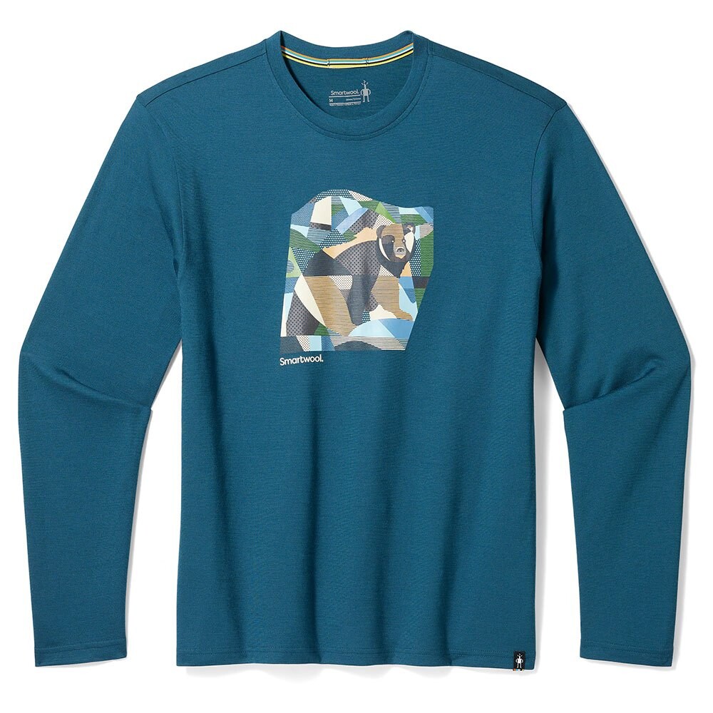 

Футболка с длинным рукавом Smartwool Backcountry Bear, синий