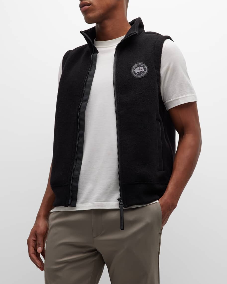 

Мужской флисовый жилет Kind с молнией во всю длину Canada Goose, Черный