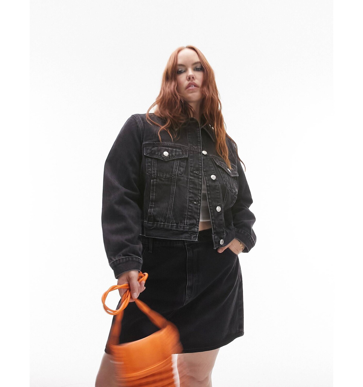 

Джинсовая куртка Tilda черного цвета Topshop Curve, Черный