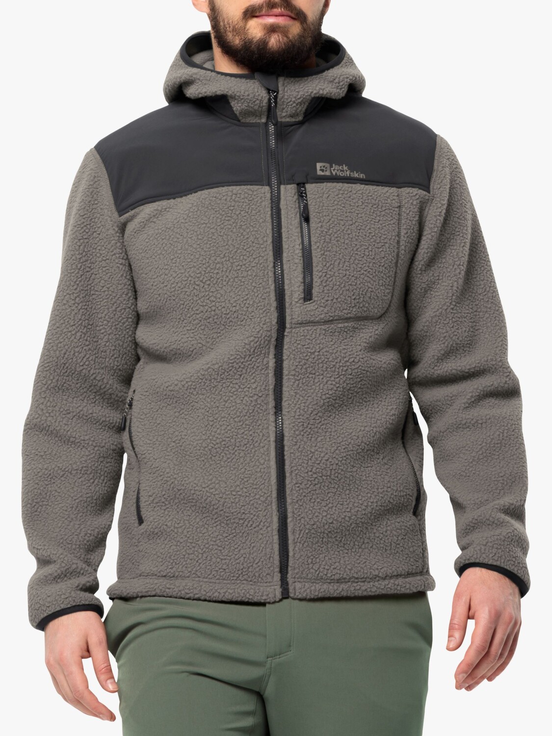 

Мужская флисовая куртка Kammweg Pile Jack Wolfskin, дымчатый серый