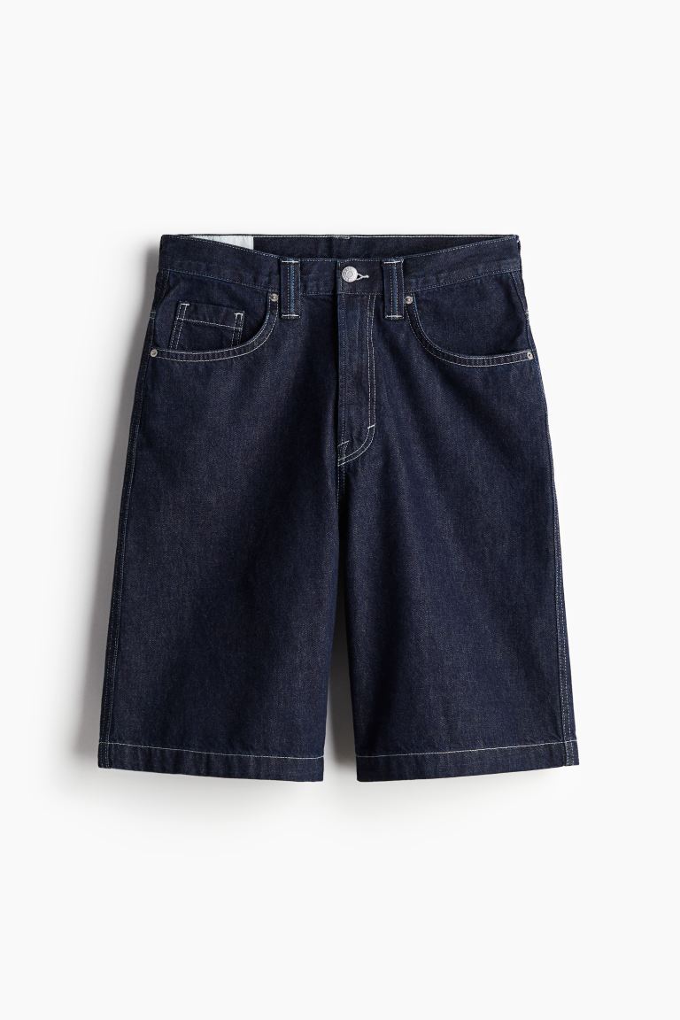 Мешковатые джинсовые шорты H&M, синий