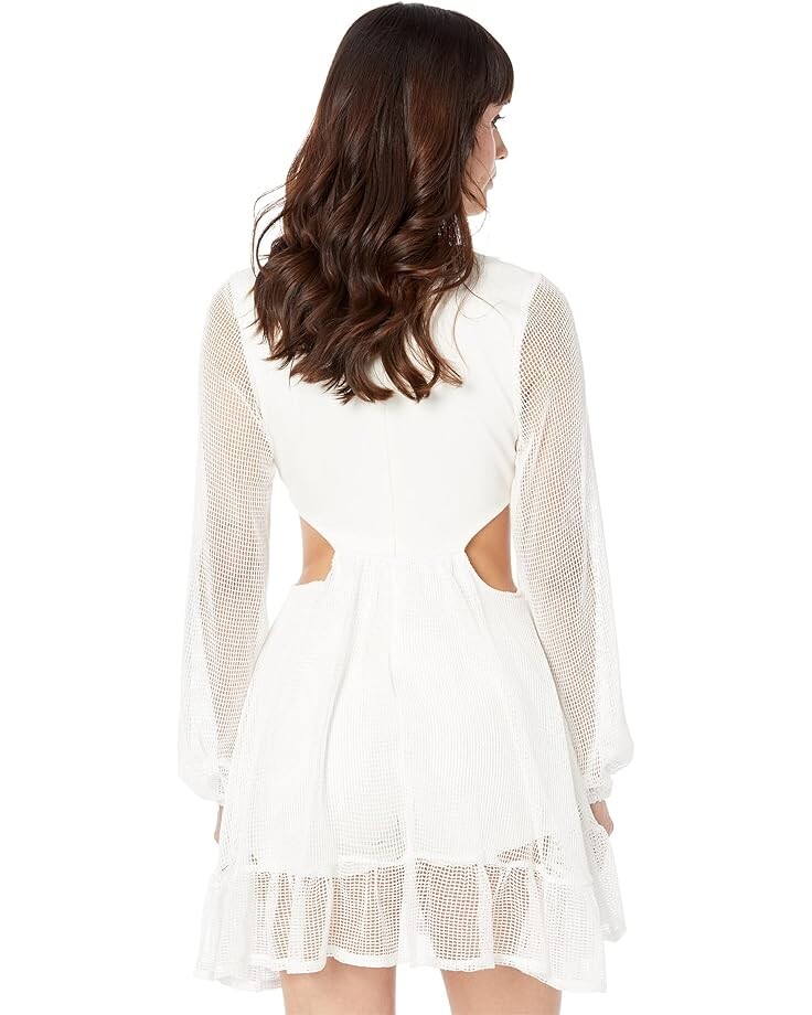 

Платье Bebe Flare Dress with Side Cutouts, белый