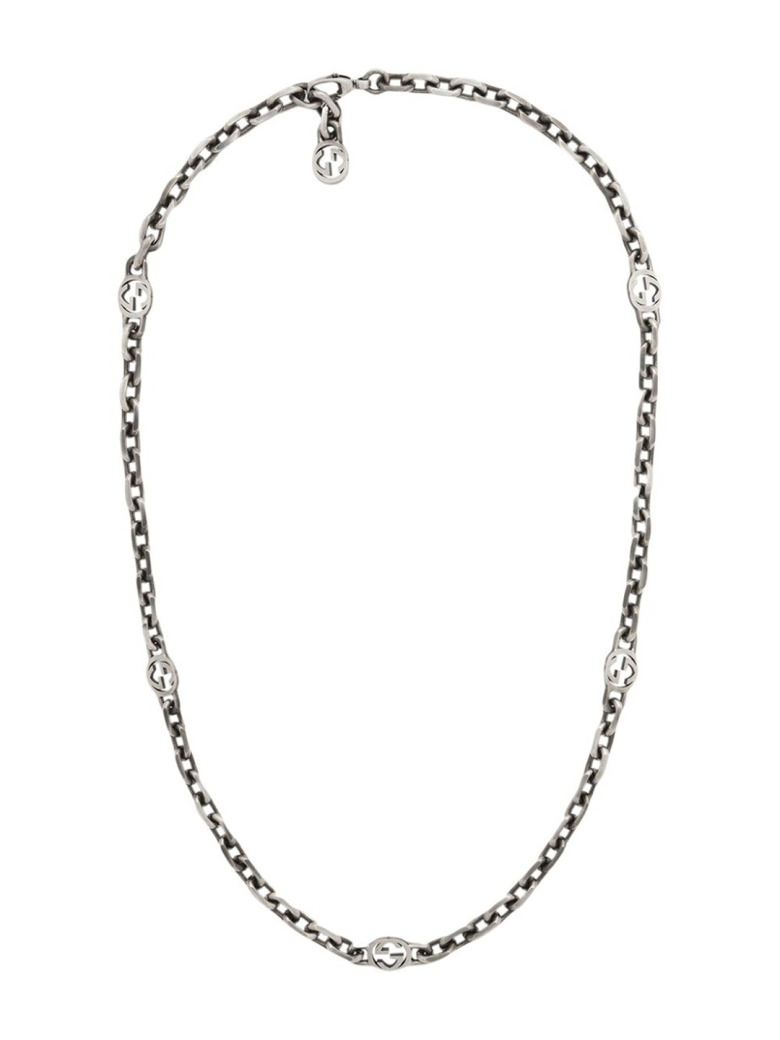 

Серебряное колье с логотипом Interlocking G Gucci, серебряный