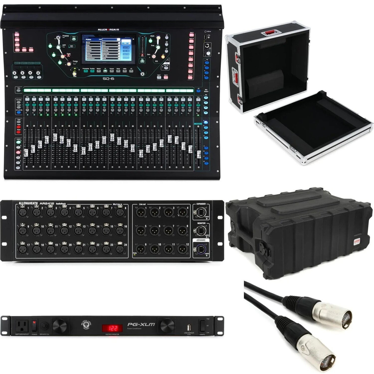 

Комплект 48-канального цифрового микшера и стейджбокса Allen & Heath SQ-6