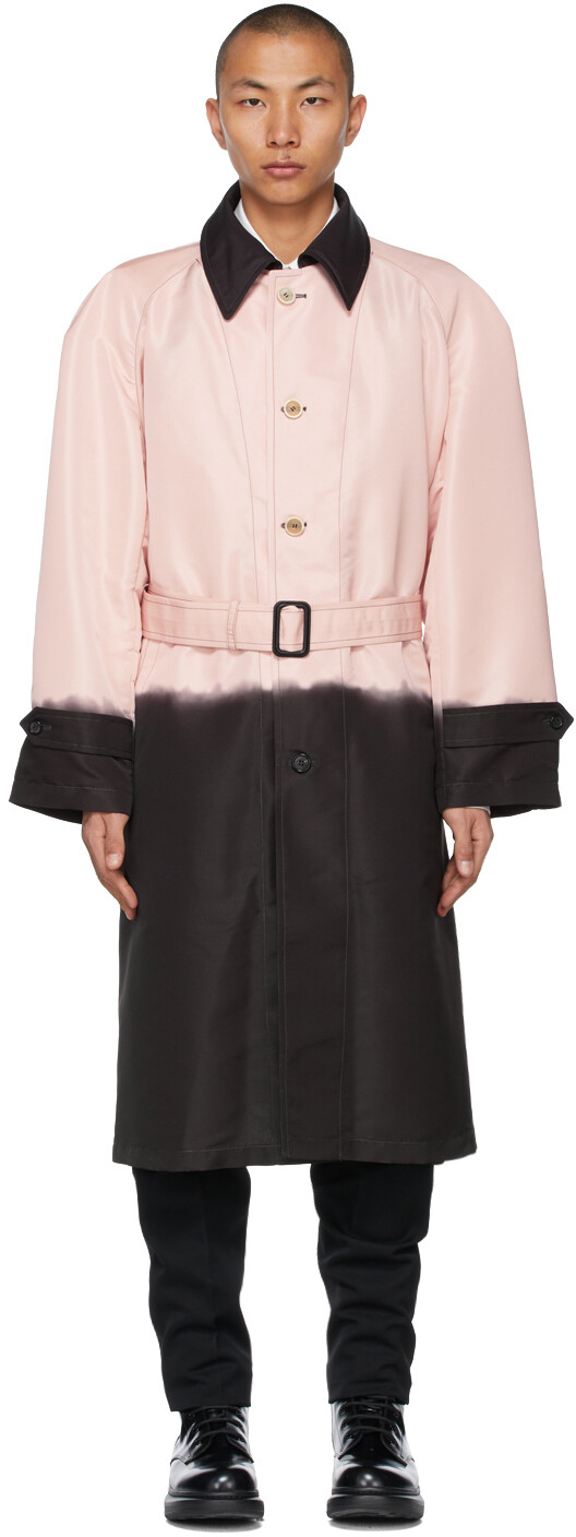 

Розово-черный тренч Dip-Dye с принтом Alexander McQueen