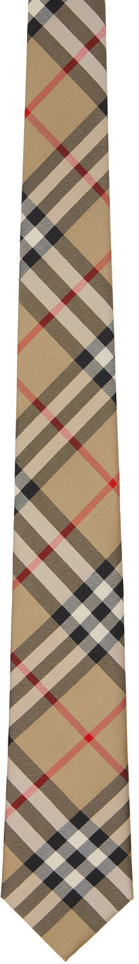 

Бежевый галстук в клетку Burberry