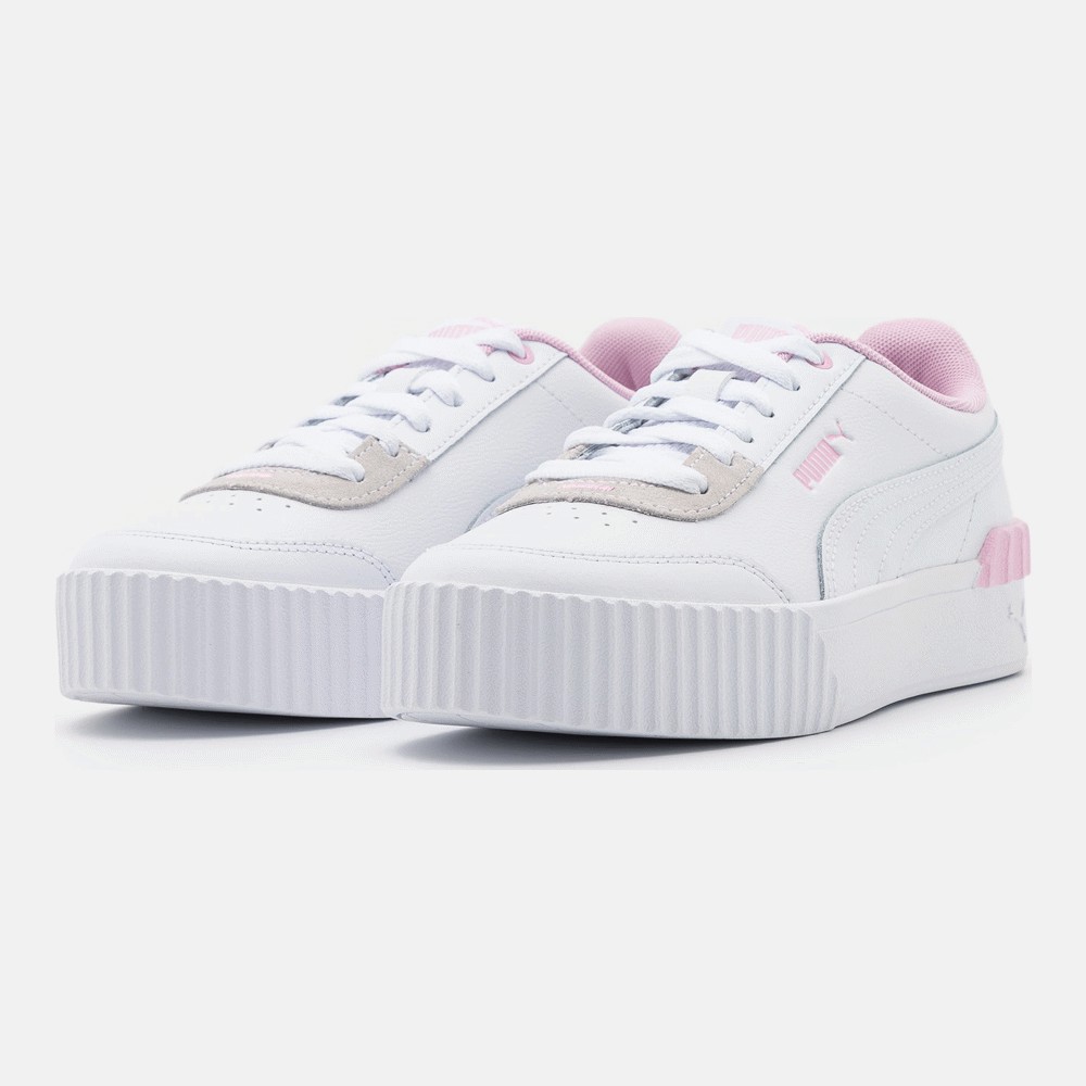 Puma carina pink sales and white