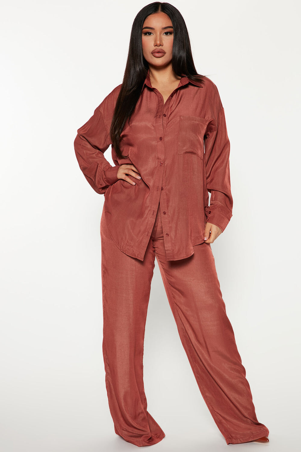 

Брюки Fashion Nova TGI5378, ржавчина, Коричневый