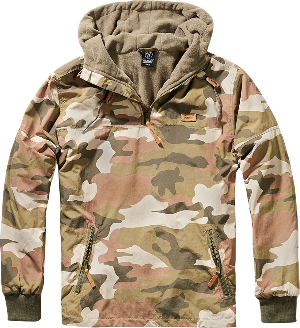 

Куртка Brandit Luke Windbreaker с капюшоном, камуфляжный, Коричневый