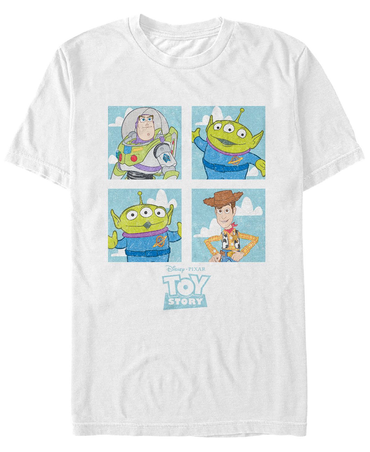 Мужская футболка с короткими рукавами disney pixar с героями мультфильмов «история игрушек» Fifth Sun, белый