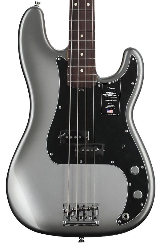 Бас-гитара Fender American Professional II Precision Bass — Mercury с палисандровой накладкой 0193930755 - фото