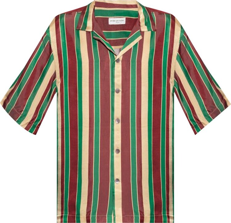 

Рубашка Dries Van Noten Cassi Stripe Shirt 'Bordeaux', красный