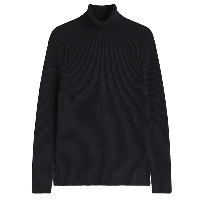 Свитер H&M Muscle Fit Turtleneck, черный