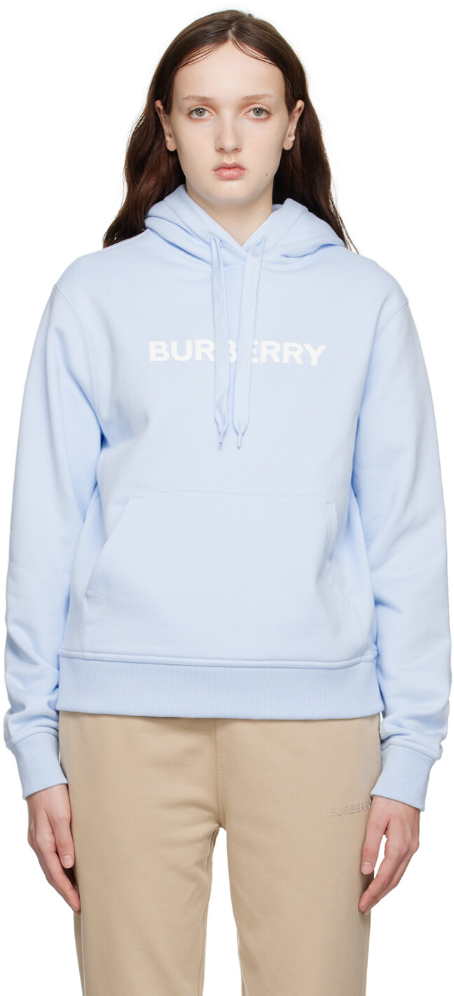 

Синяя худи с принтом Burberry, Синий