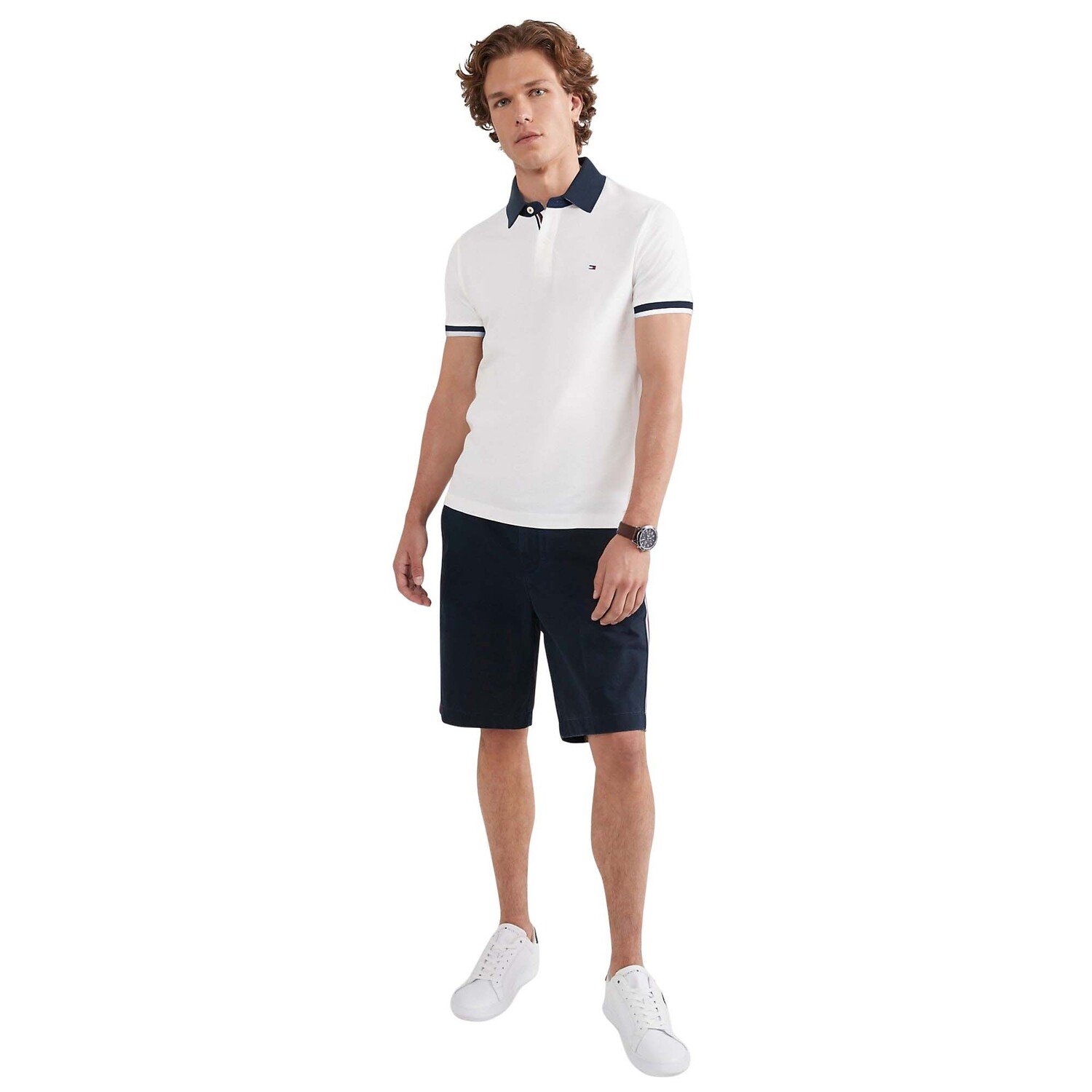 

Поло Tommy Hilfiger Regular Fit Tipped, белый