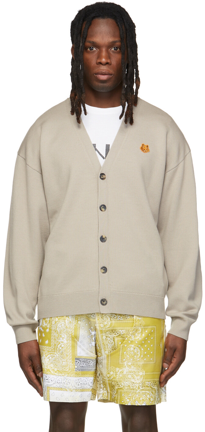 

Бежевый классический кардиган Tiger Crest Kenzo