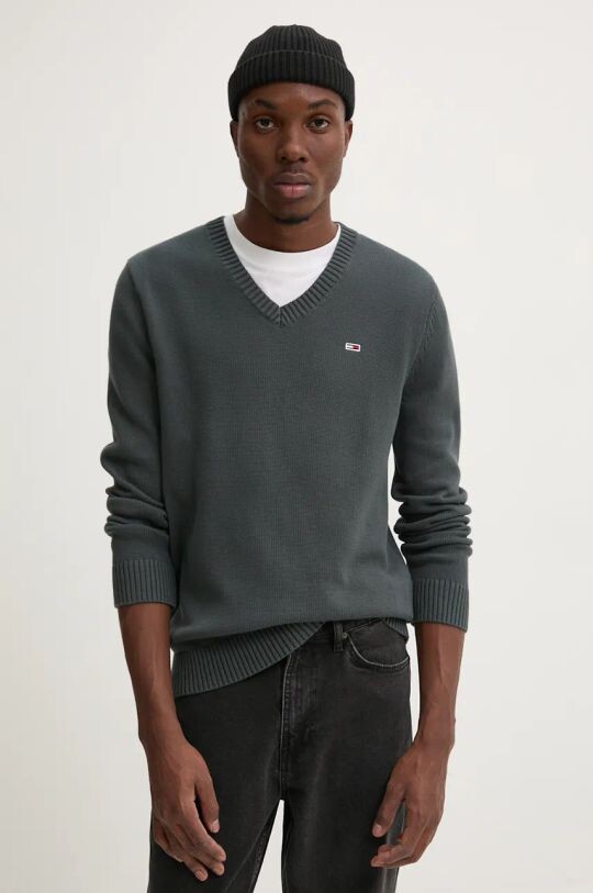 

Хлопковый свитер Tommy Jeans, серый