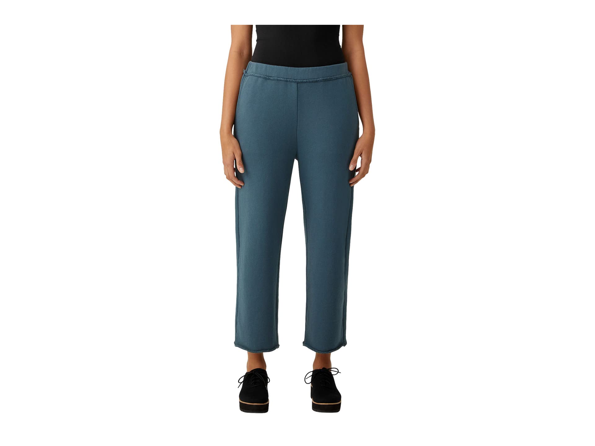 Брюки Eileen Fisher, Cropped Straight Pants in Organic Cotton French Terry