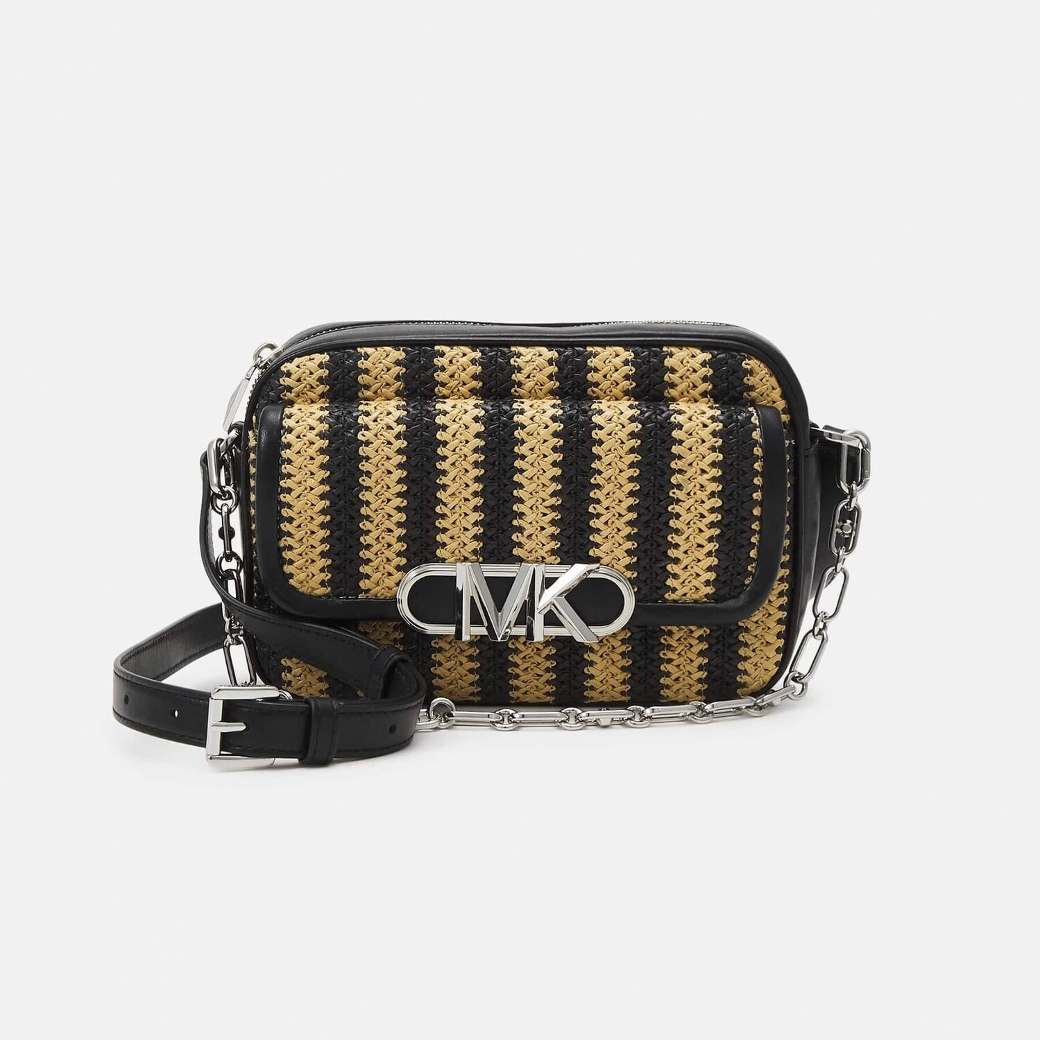 

Сумка Michael Kors Parker Swag Camera Xbody, бежевый/черный