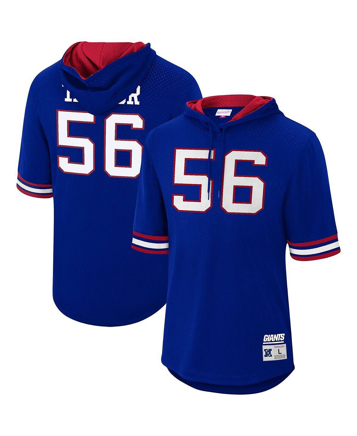 

Мужская футболка с капюшоном lawrence taylor royal new york giants на пенсии с именем и номером игрока в отставке Mitchell & Ness