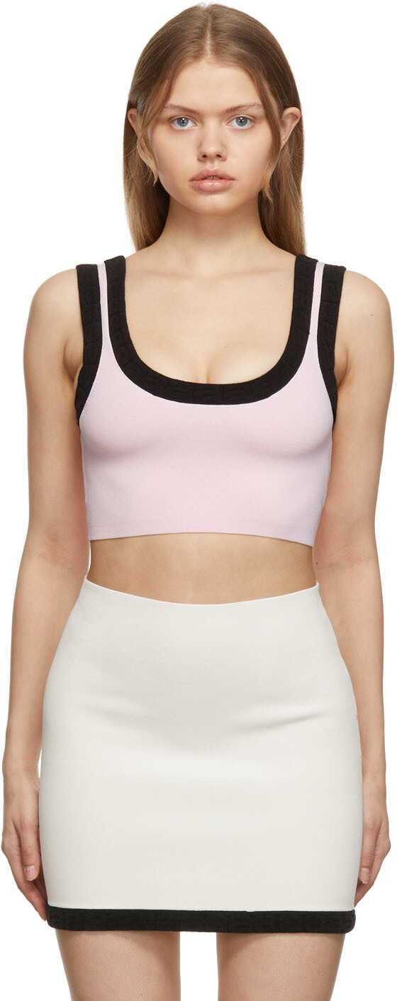 

Розовая майка с отделкой логотипом alexanderwang.t
