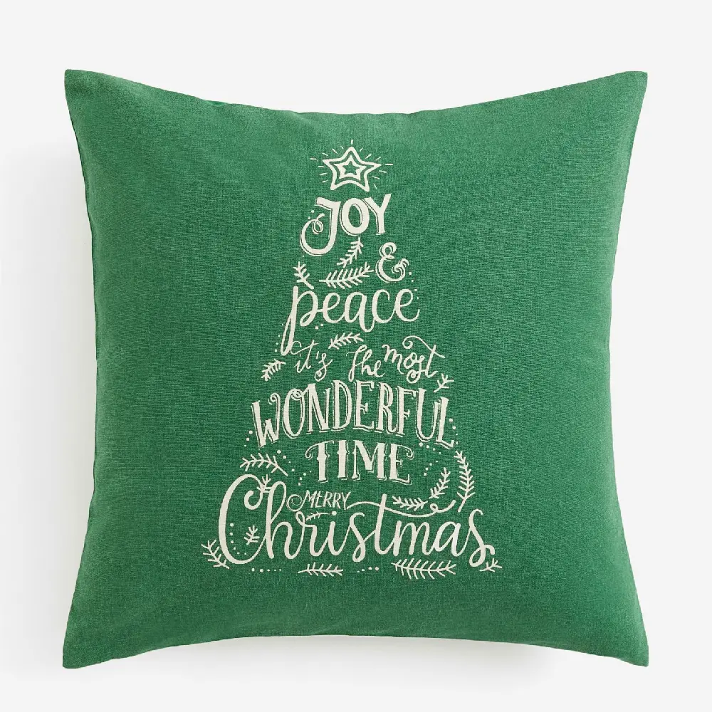 

Декоративная наволочка H&M Home Text-motif Christmas, зеленый