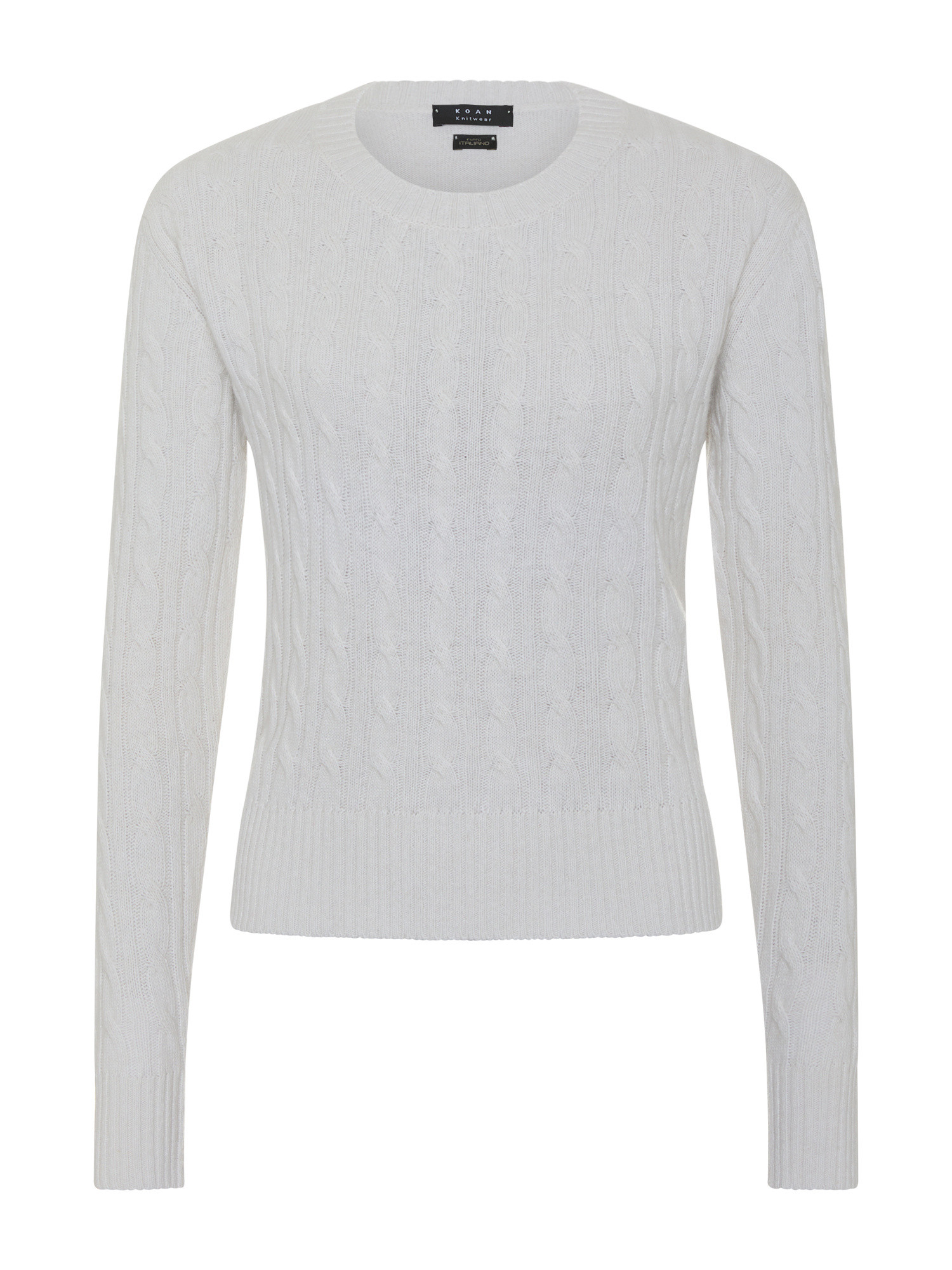 цена Koan Knitwear свитер с круглым вырезом и узором из кос., белый