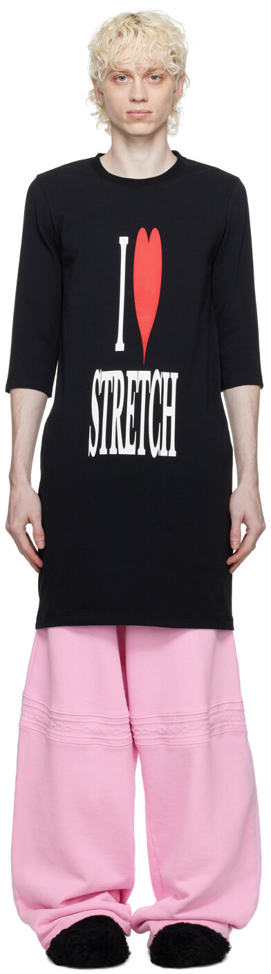 

Черная футболка \I Love Stretch\"" Doublet, Черный