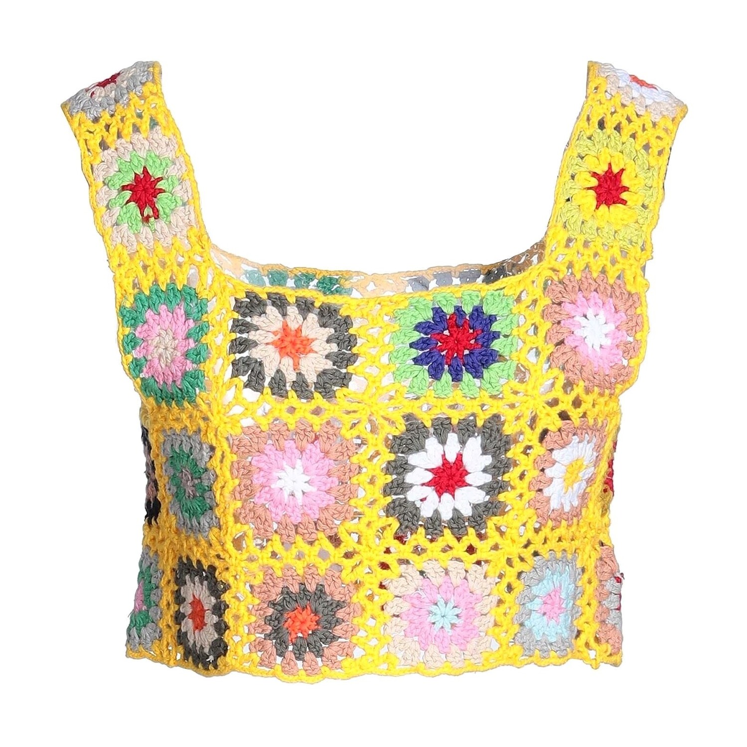 

Топ 8 By Yoox Organic Cotton Crochet Patch, желтый