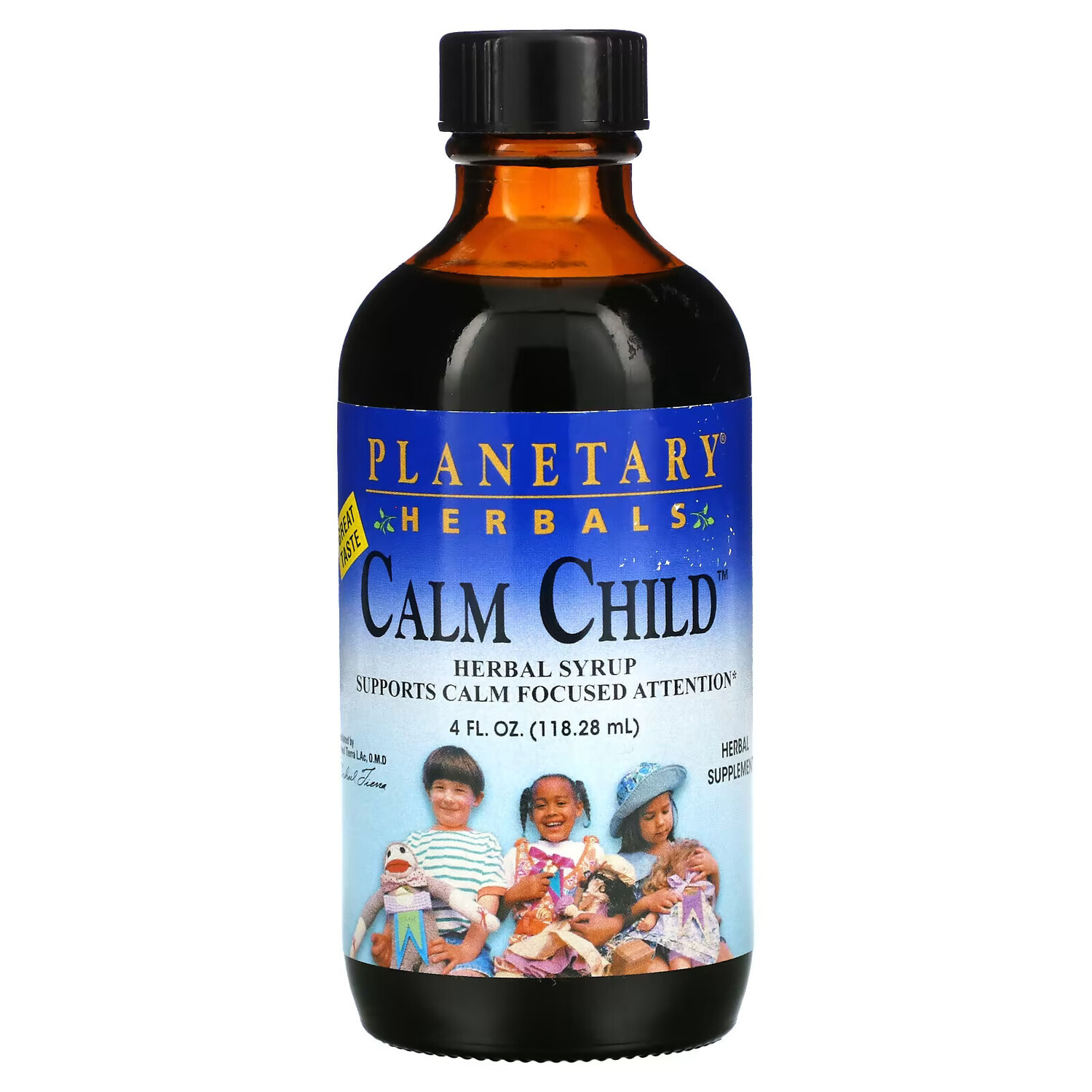 

Planetary Herbals, Успокаивающее для детей, травяной сироп, 4 жидких унции (118.28 мл)