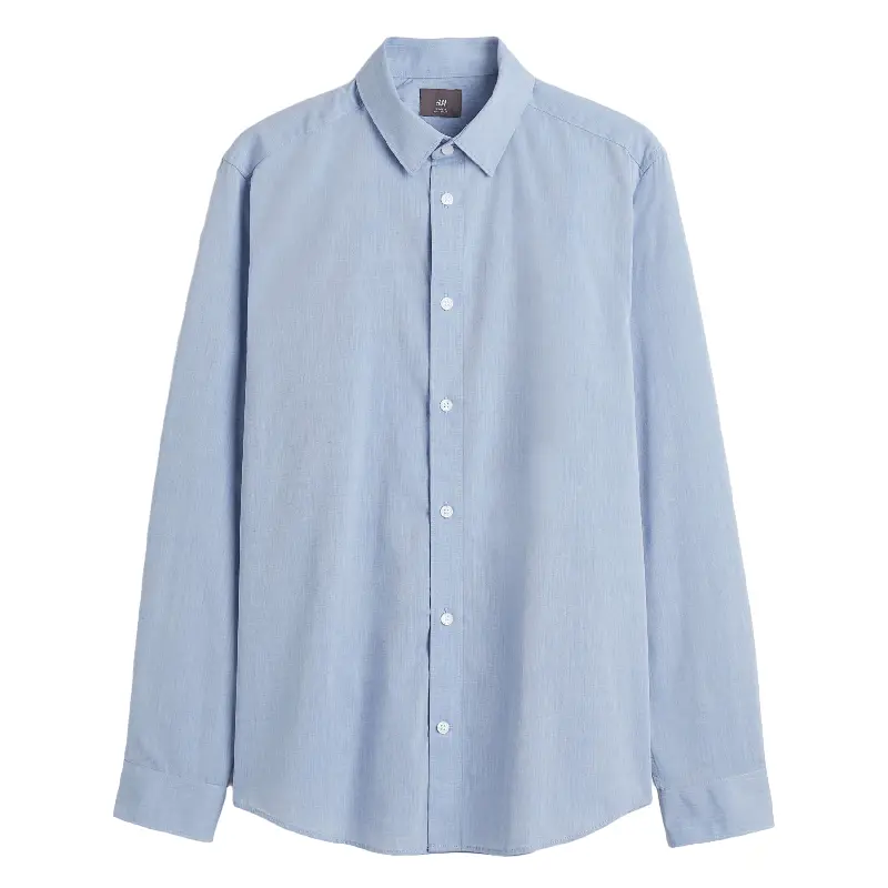 

Рубашка H&M Slim Fit Easy Iron, голубой