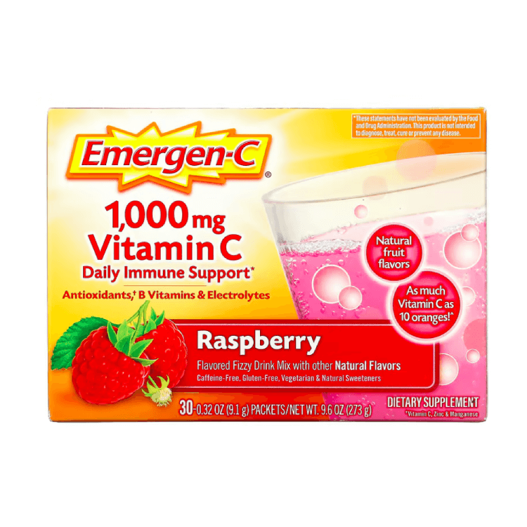 Витамин C Emergen-C 1000 мг, 30 пакетиков emergen c витамин c смесь ароматизированных газированных напитков мандарин 1000 мг 30 пакетиков по 9 4 г 0 33 унции