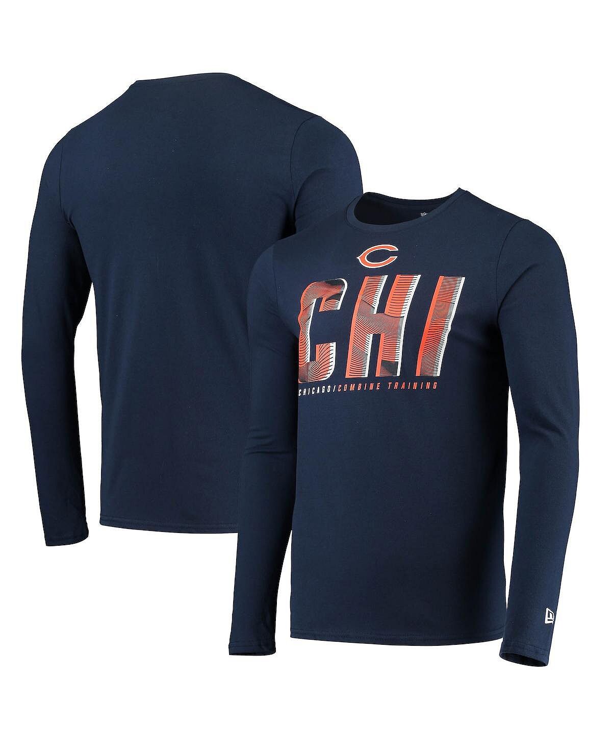

Мужская темно-синяя футболка с длинным рукавом chicago bears combine authentic static abbreviation New Era, синий