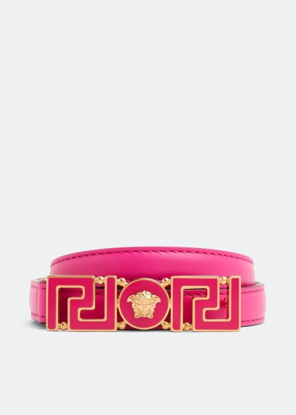 

Ремень VERSACE La Greca belt, розовый