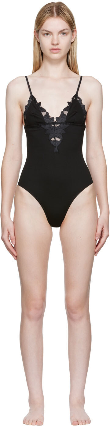 

Боди с глубоким вырезом и вышивкой Black Lily Fleur du Mal