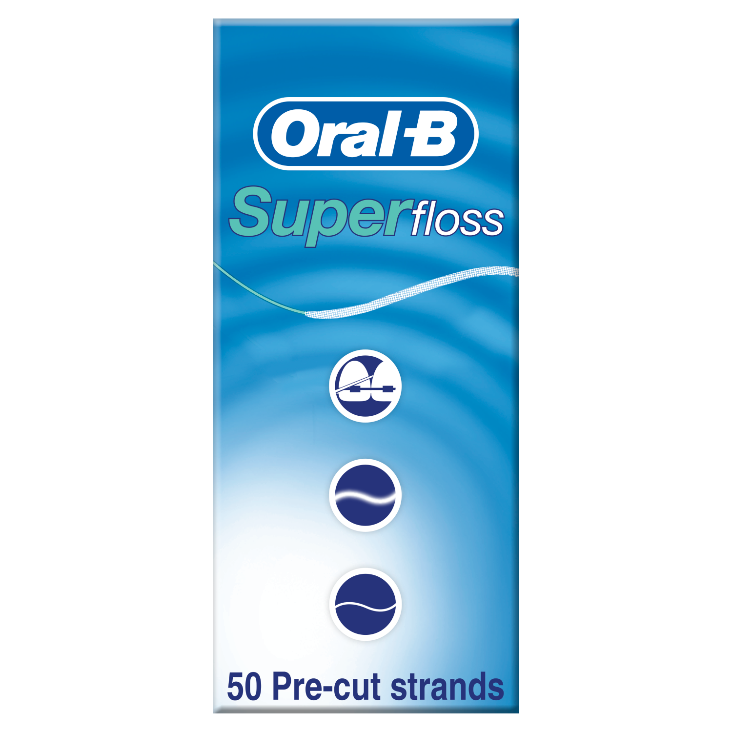 Oral-B Super Floss зубная нить для чистки межзубных промежутков, 50 шт/уп.