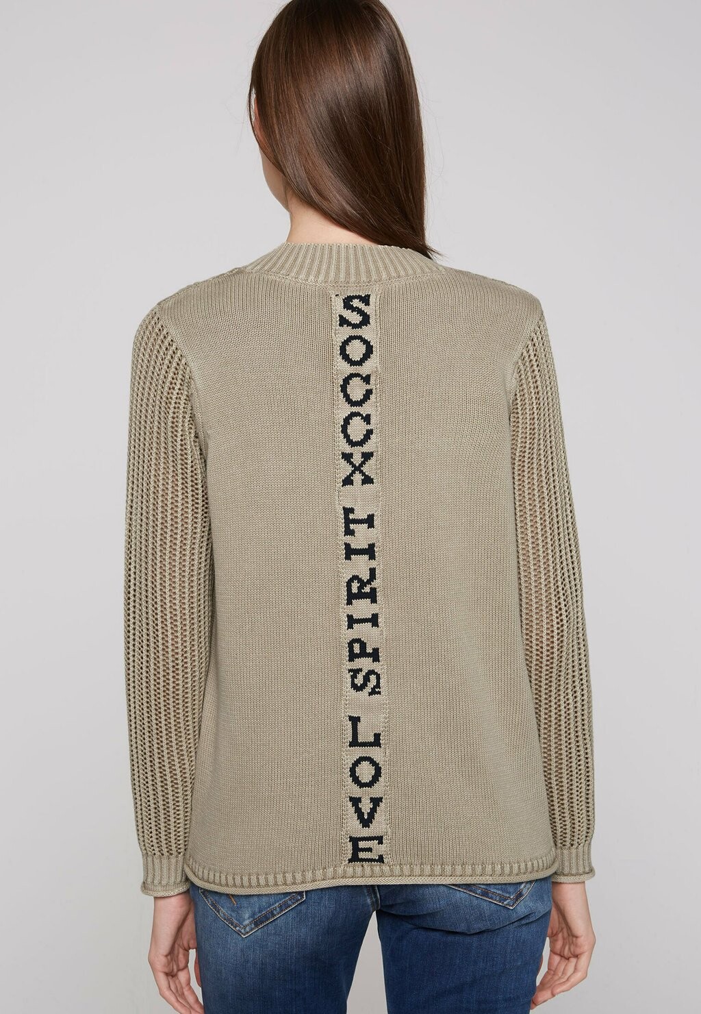 

Вязаный свитер Soccx, цвет soft olive