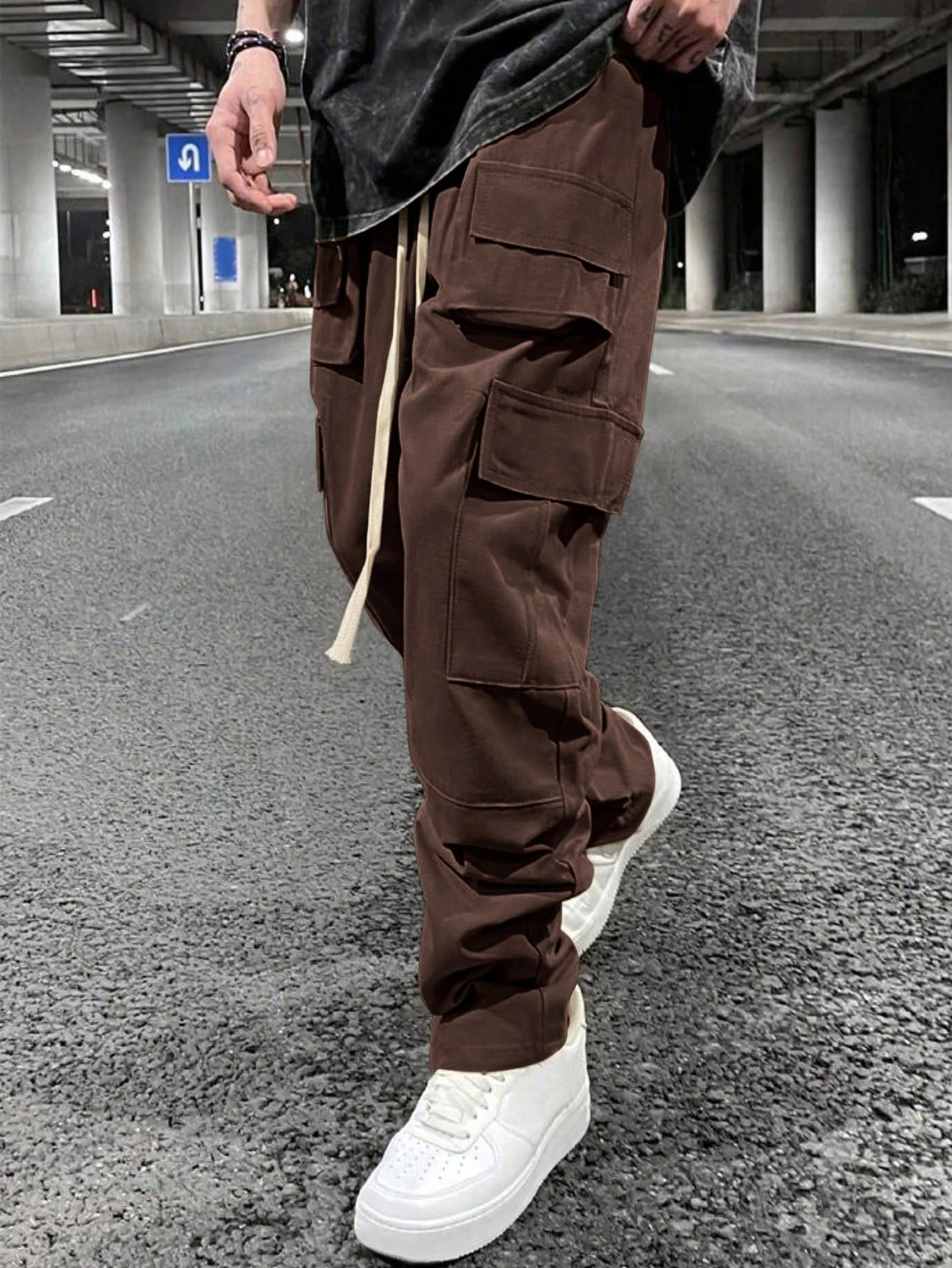 Мужские брюки карго свободного кроя Manfinity EMRG, кофейный коричневый