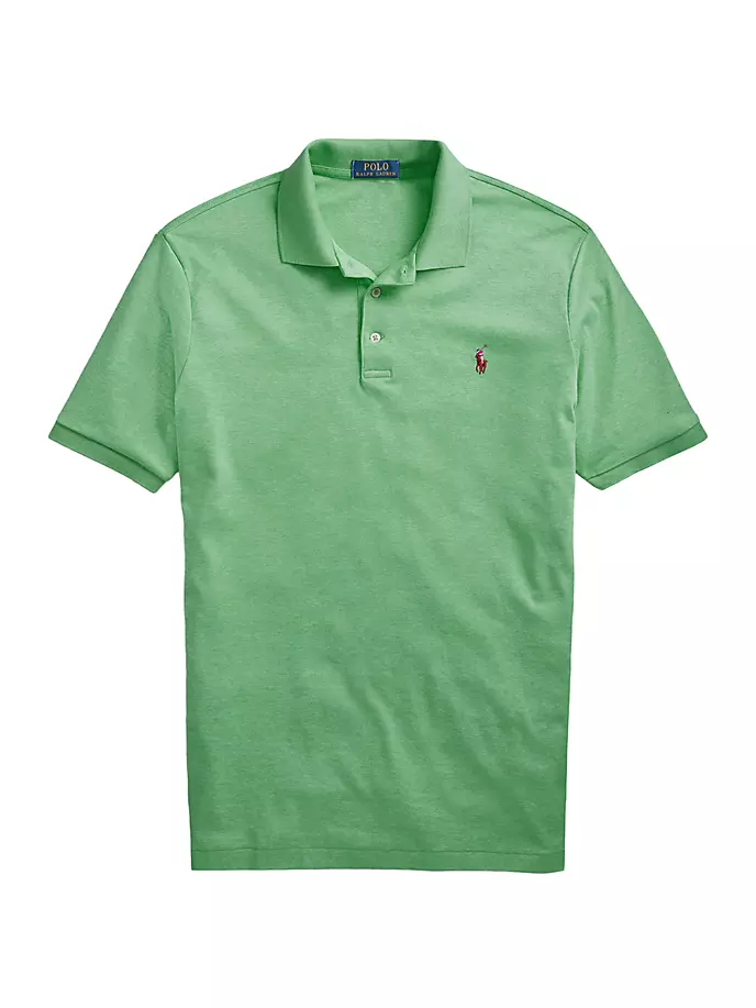 Хлопковая рубашка-поло Polo Ralph Lauren, цвет resort green heather sharanam green resort
