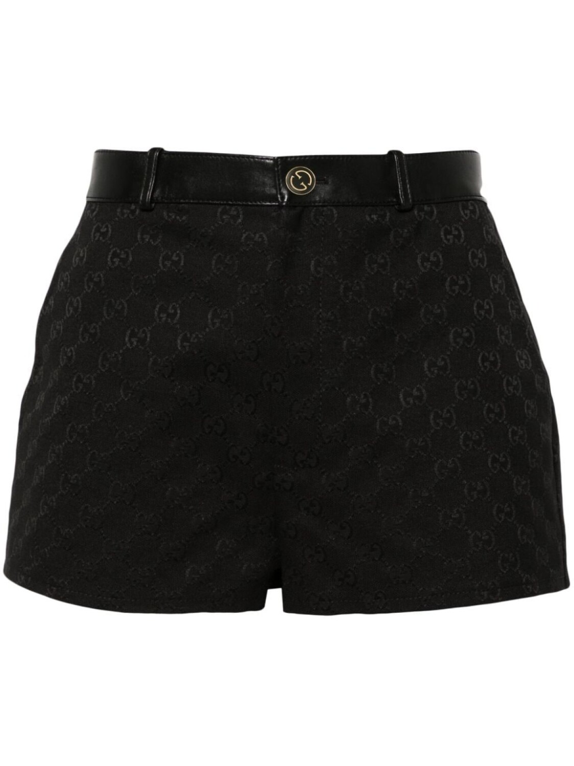 

Gucci шорты GG Canvas с кожаной отделкой, черный